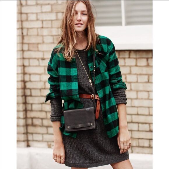 Madewell 100% Merino Wool Walkway Sweater Dress Black‎ Long Sleeve Size XS - Picture 2 of 7